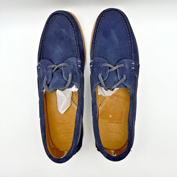 Sperry Mens X Sunspel Authentic Original Boat Shoe US 10 EU 43 Navy Suede NWOB - Picture 9 of 13
